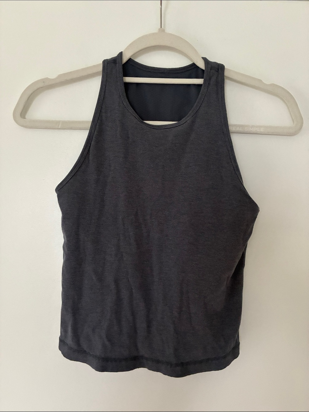 Vuori Pose Pylo Tank Charcoal Gray